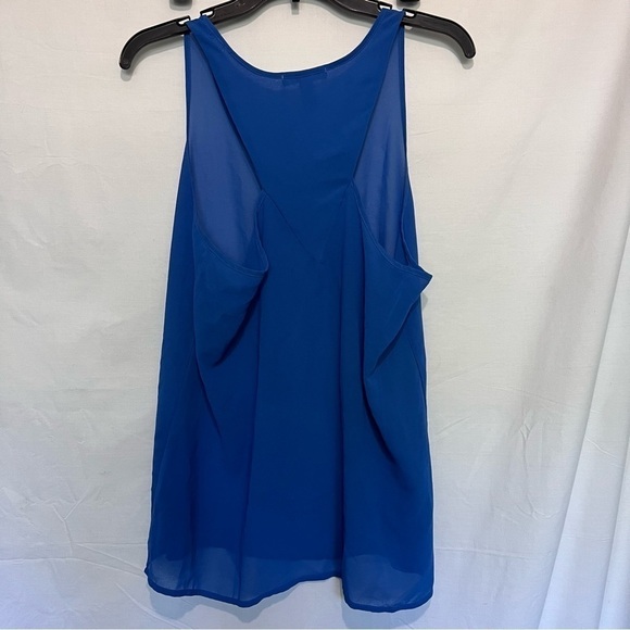 AMBIANCE Apparel blue sheer Racerback tank top large - Picture 5 of 6